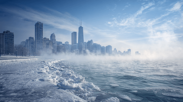 Chicago congela: Onda de frio ártico traz sensação de -22°C e transforma cidade em cenário polar