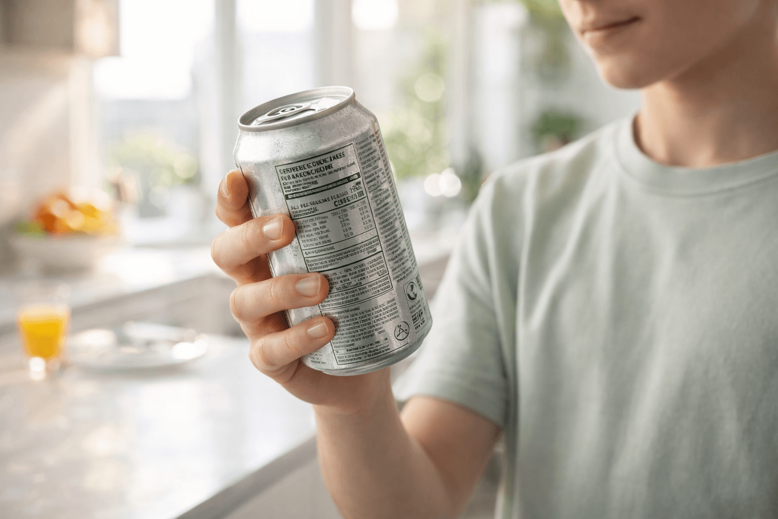 Consumidor jovem escolhendo produtos Clean Label