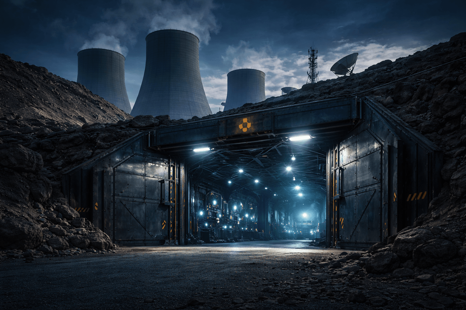 Instalação nuclear subterrânea protegida por mísseis