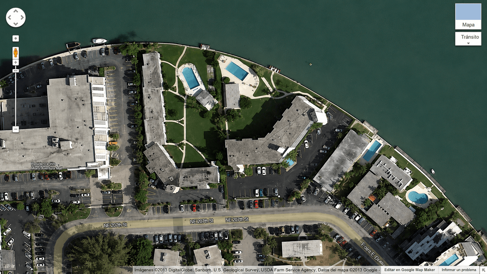 Imagem de satélite usada na comparação com complexo residencial de GTA 6