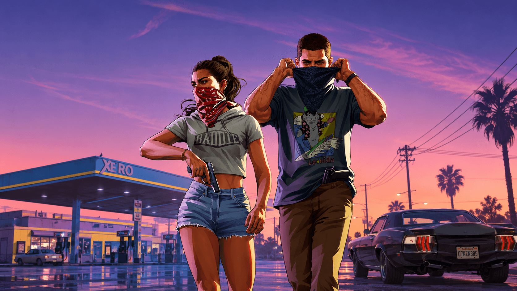 Arte de divulgação de GTA 6 usada para anunciar a apresentação estendida na Netflix