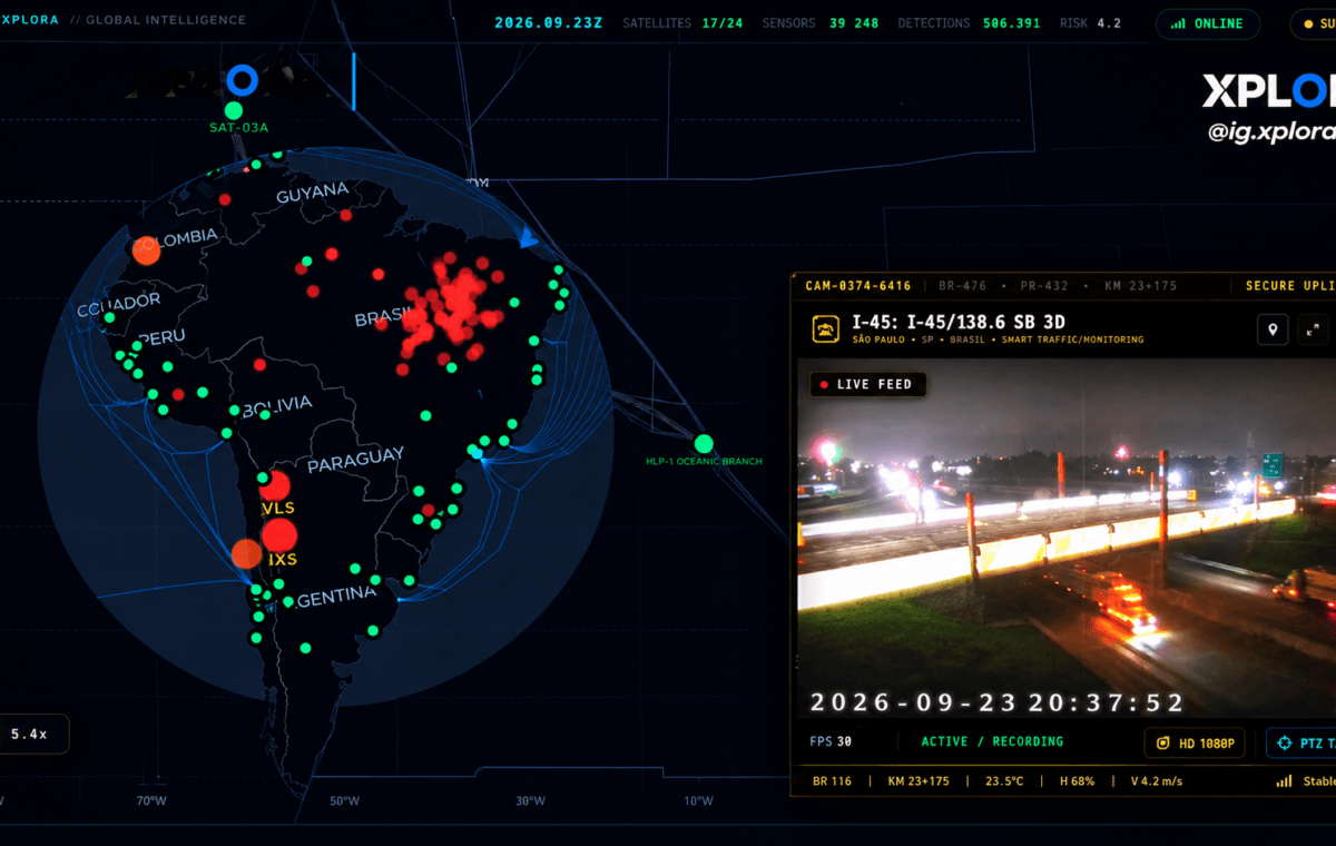 Plataforma Osiris reúne voos, satélites e alertas em mapa global