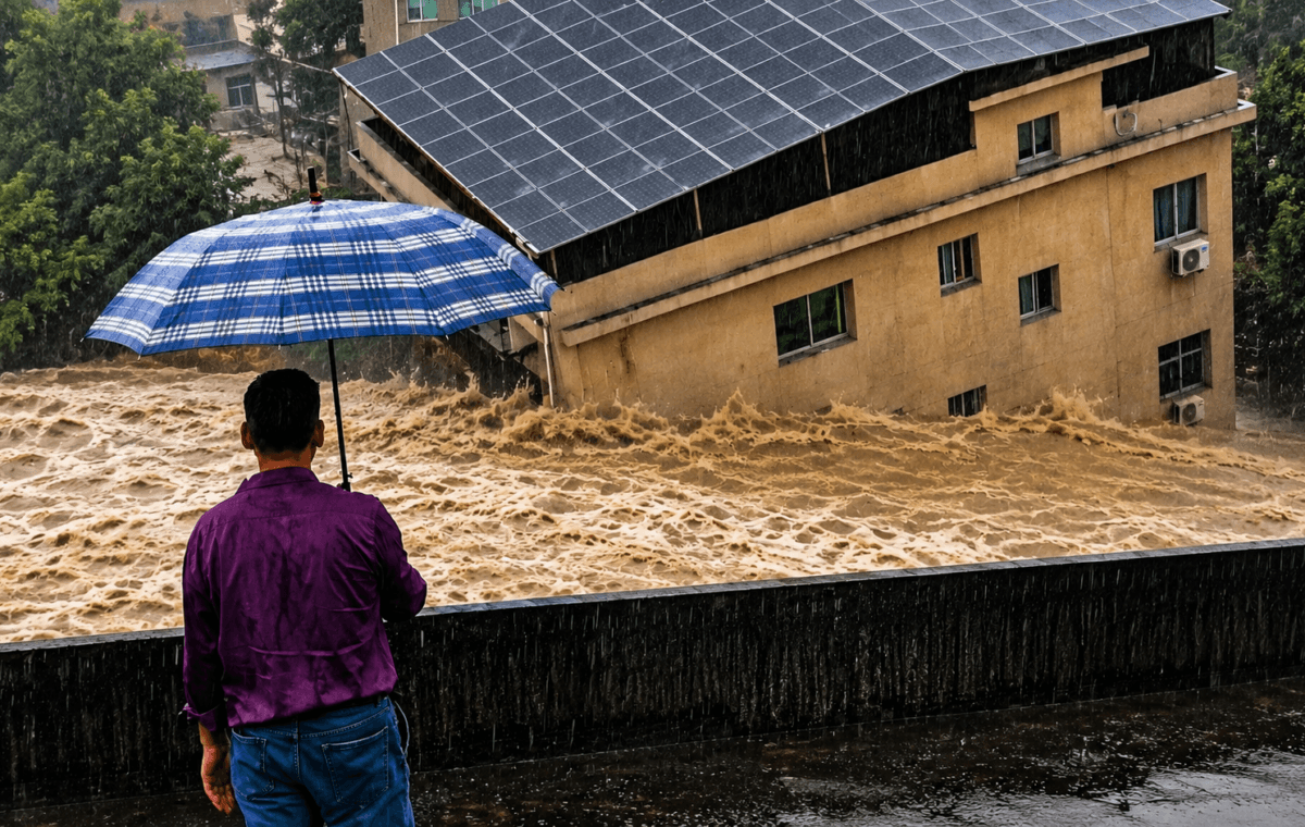 Tufão Saudel em Fujian deixa casas destruídas e estradas bloqueadas