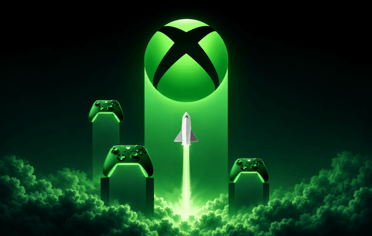 Ilustração de IA representa mudanças no Xbox Cloud Gaming com controles e elementos visuais ligados ao Xbox.