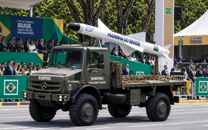 MANSUP no 7 de Setembro: Brasil exibe míssil e ASTROS
