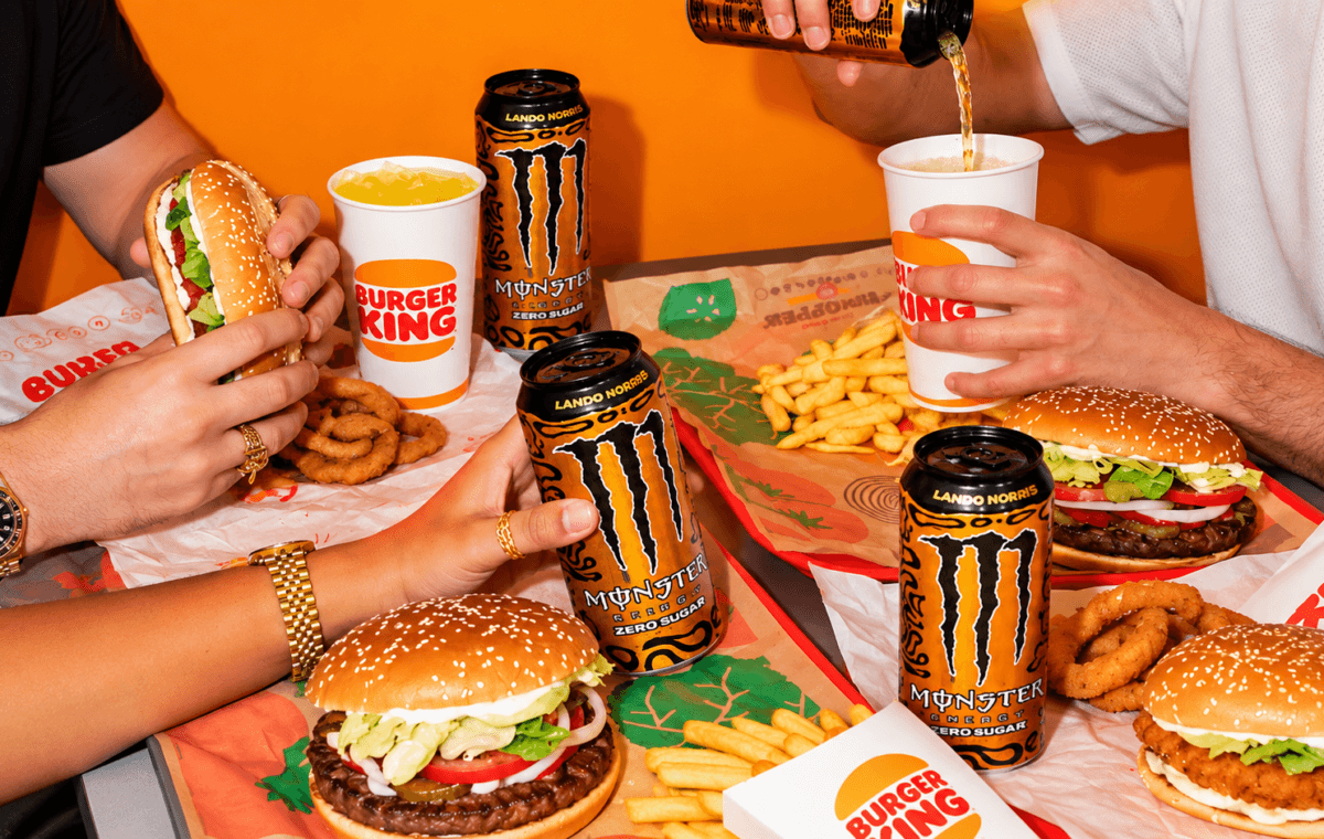Burger King adiciona Monster dourado de Lando Norris ao cardápio