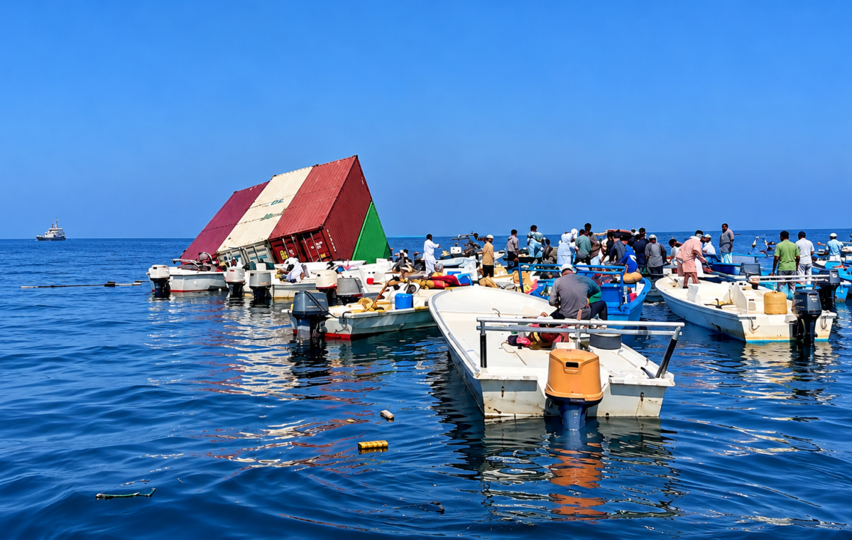 Pescadores recolhem iPhones após naufrágio no Estreito de Ormuz